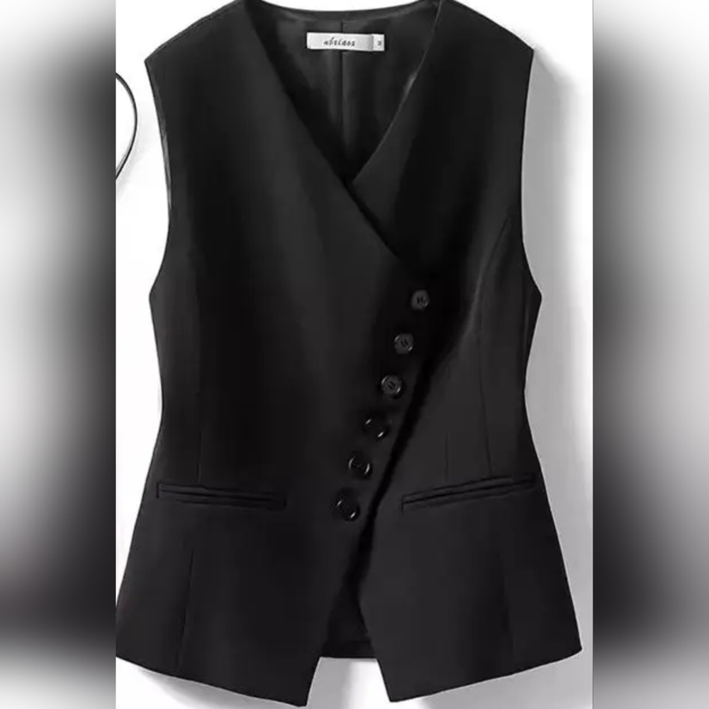 NWT Black Crossover Vest